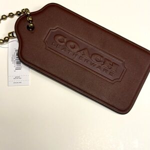 Coach Dark Brown XL Hangtag Bag Charm